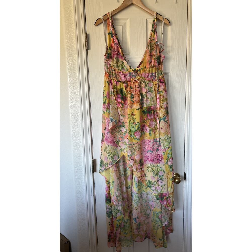 New For Love & Lemons Women's Madison Floral Maxi Dress Multicolor Size Large - Picture 6 of 13